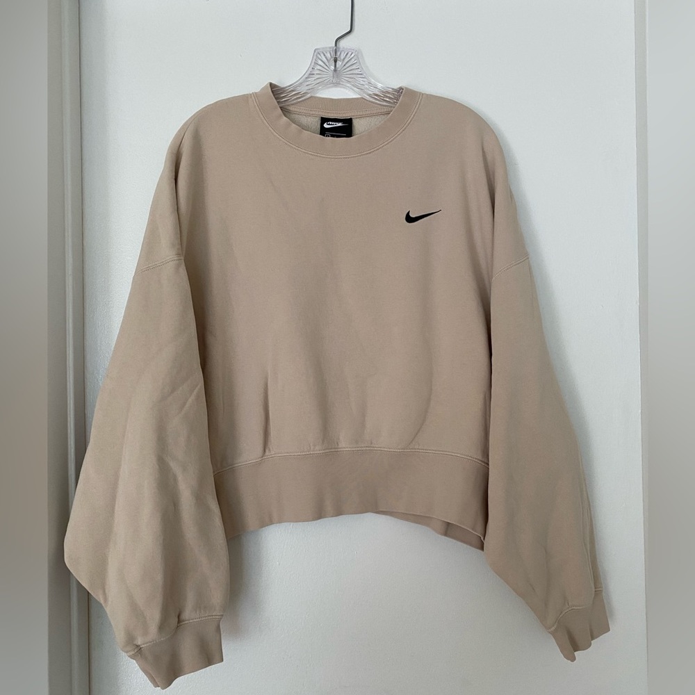 Nike oversized sweatshirt, Beige/Tan, size L